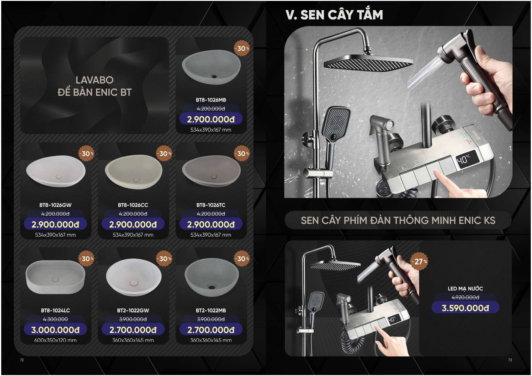 Bảng giá và Catalogue Thiết bị vệ sinh thông minh ENIC /Page 36